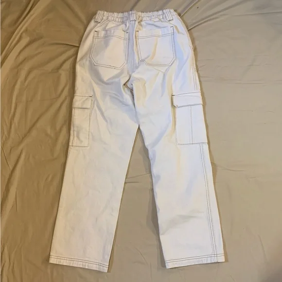 PacSun White Cargo Pants Women's Size S - Picture 7 of 9